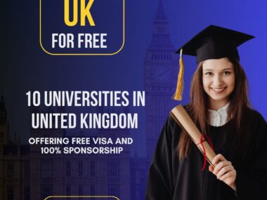 10 Universities in United Kingdom that offers free visa and 90% sponsorship